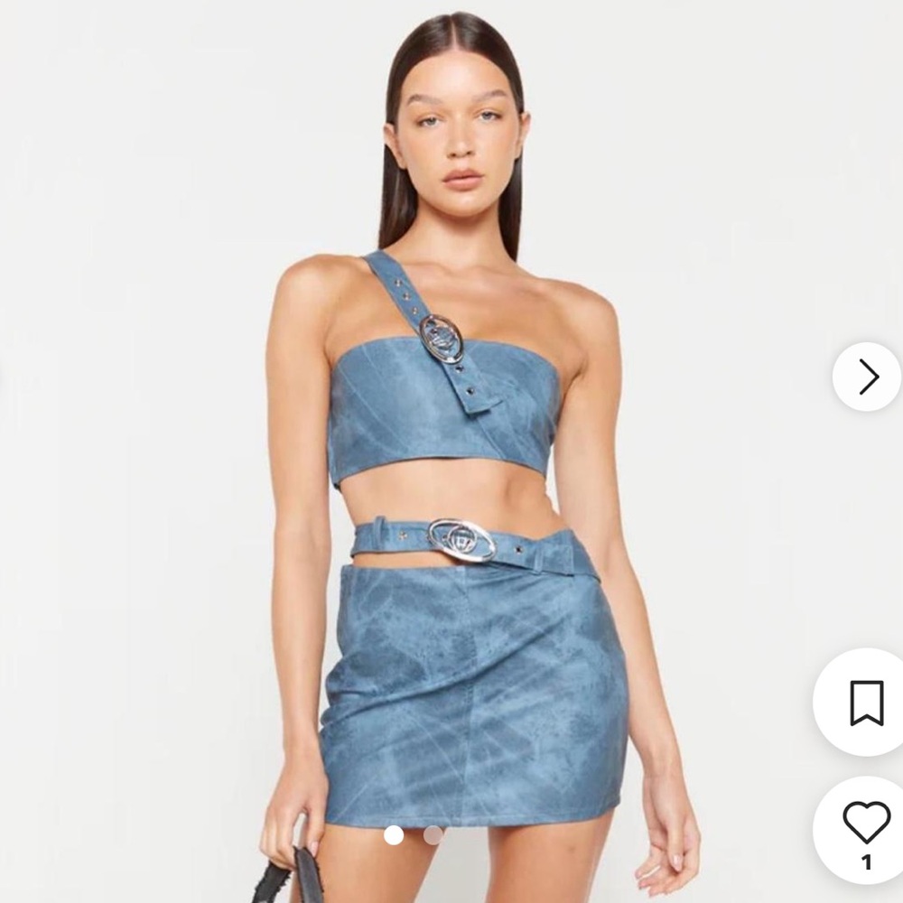 New w tags. luxe to kill. One-Shoulder Blue Mini Dress 10k US 6